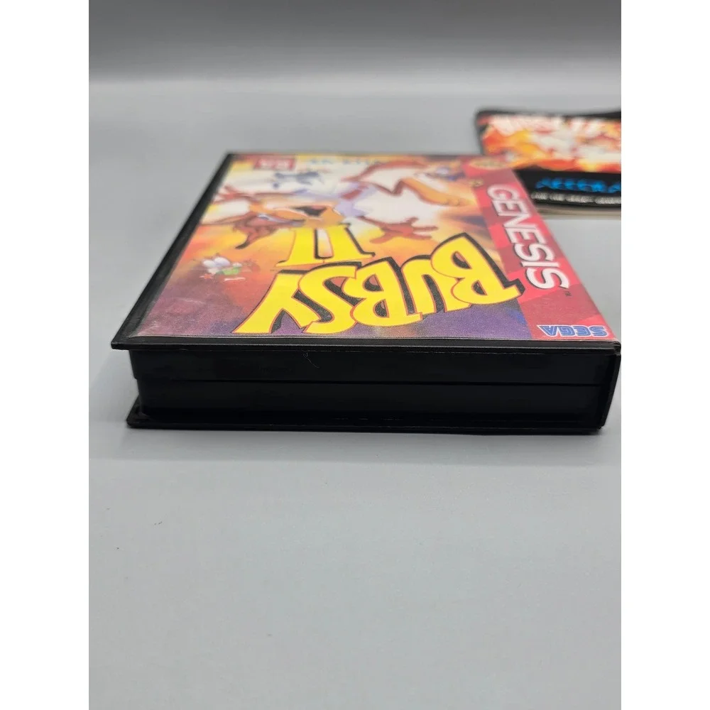 Bubsy II Sega Genesis CIB Accolade 1994 Retro Game Complete with Manual Case CIB